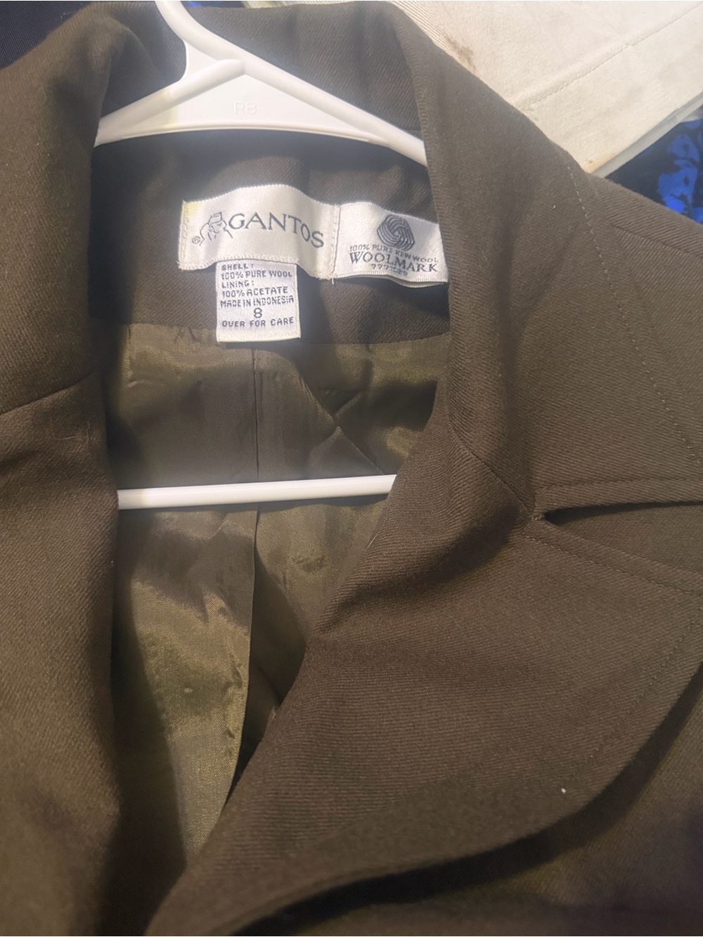 Gantos Olive Green Wool Blend Blazer